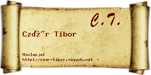 Czár Tibor névjegykártya